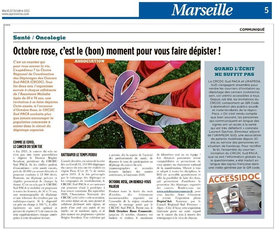 La Provence communique sur ACCESSIDOC